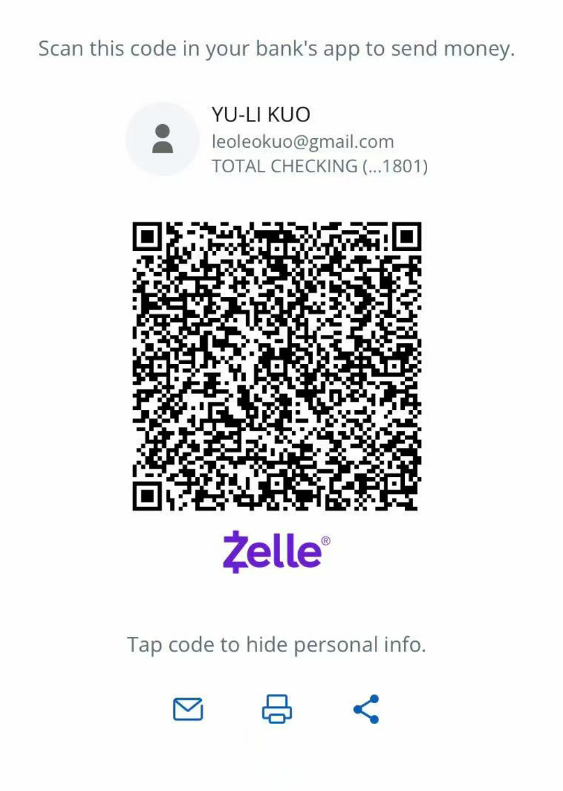 Zelle payment QR code